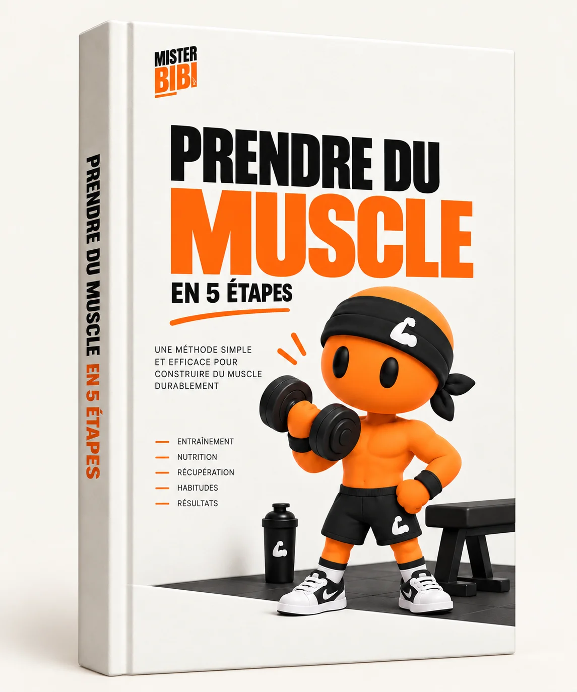 Mockup du livre : Prendre du muscle en 5 étapes