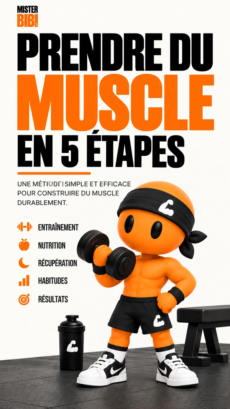 Couverture de l’ebook Prendre du muscle en 5 étapes